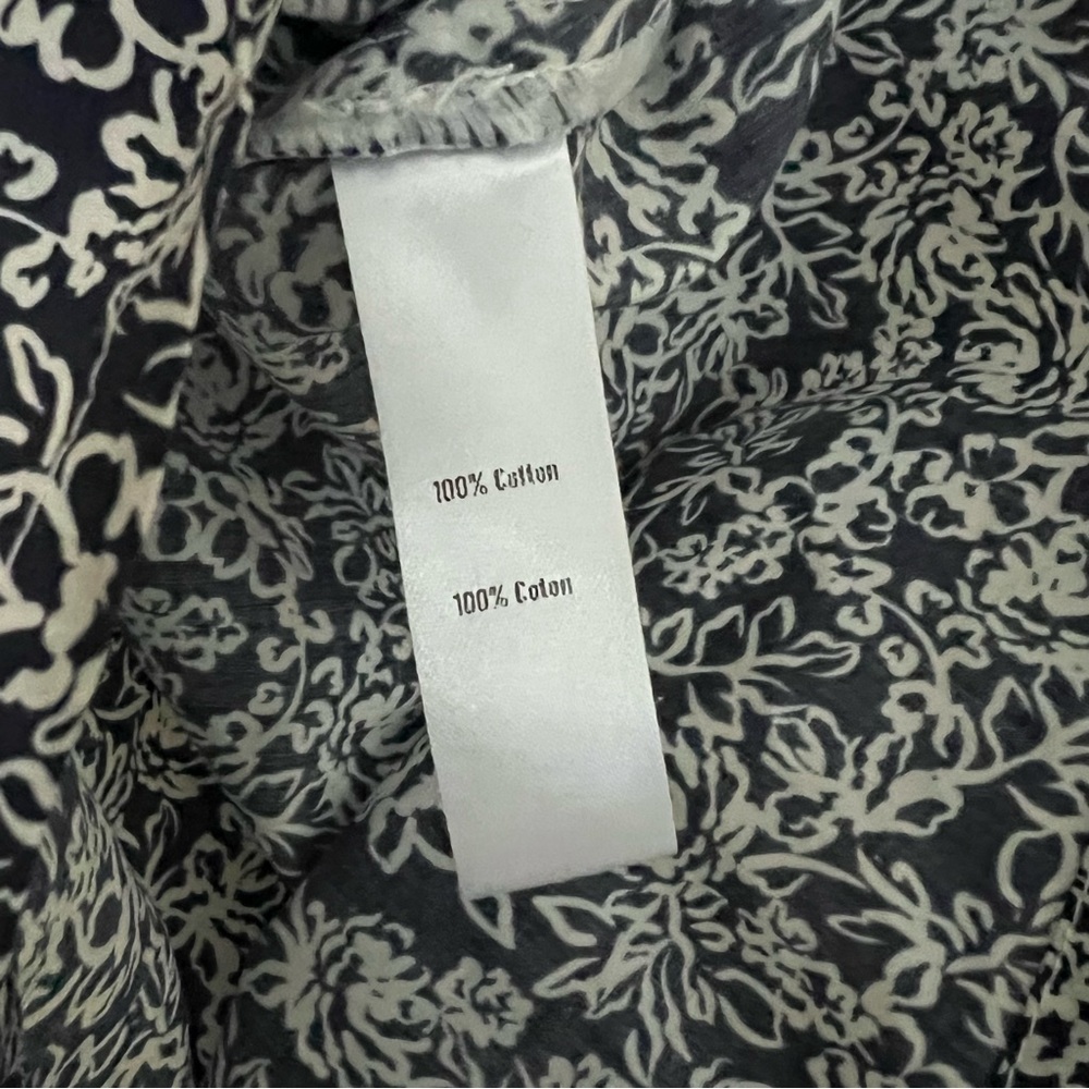 Marissa Webb Priya cut out floral print blouse navy white Large - Picture 8 of 8